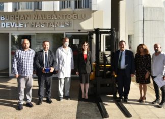 Lefkoşa Dr. Burhan Nalbantoğlu Devlet Hastanesi’ne forklift bağışlandı