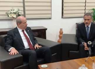 Cumhurbaşkanı Ersin Tatar, Gazimağusa Belediye Başkanı Süleyman Uluçay