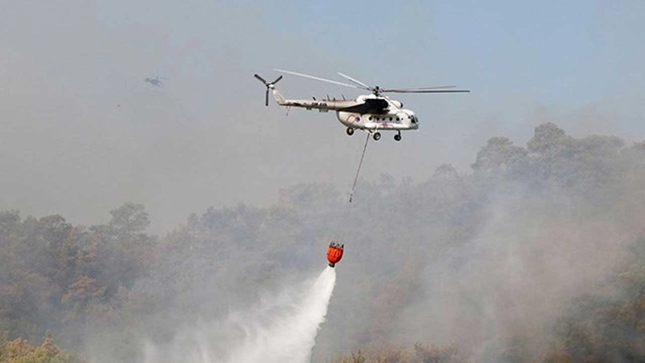 Güney Kıbrıs yangın söndürme helikopterleri