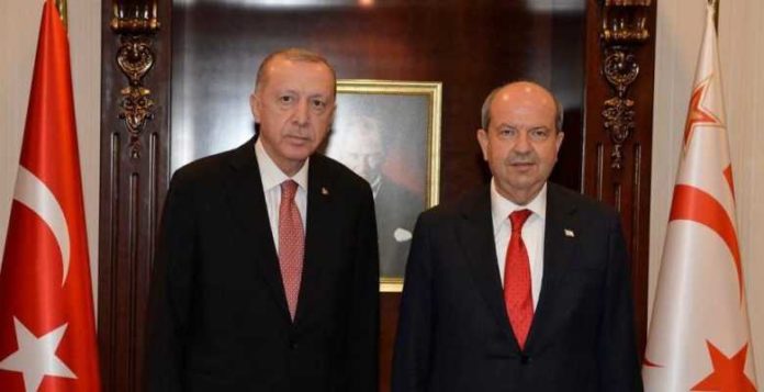Cumhurbaşkanı Ersin Tatar ile Türkiye Cumhurbaşkanı Erdoğan