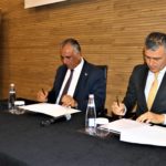 Milli Eğitim Bakanı Nazım Çavuşoğlu ile Kıbrıs Türk Bankalar Birliği Başkanı Olgun Önal’