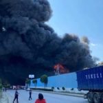 Manisa'daki fabrika yangın