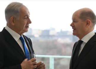 Almanya Başbakanı Olaf Scholz İsrail Başbakanı Netanyahu